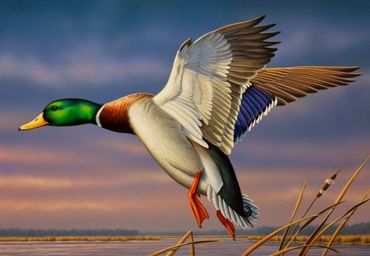 "Mallard's Landing" Federal Duck Stamp Entry - 6th Place - 7"x 10" acrylic. Available.