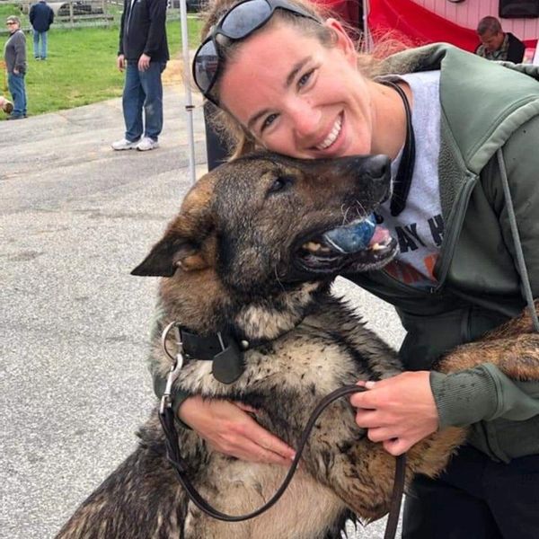 Kelly and Roy after a dock diving event