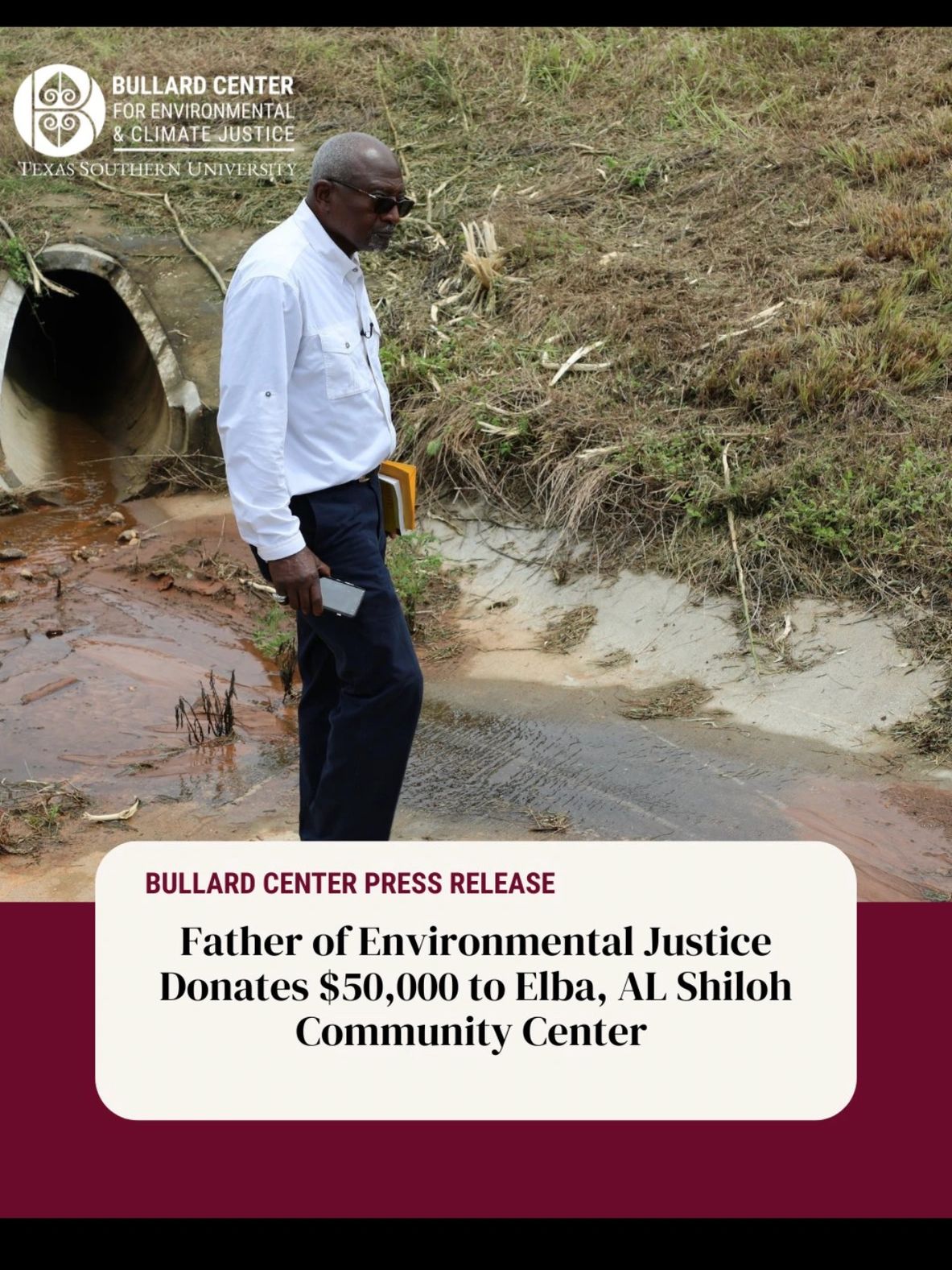 Dr. Robert Bullard returns to Elba, Alabama 8-5-25.