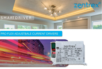 Zentrex Pro Flex Adjustable Current Driver for lighting applications.