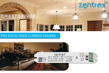Zentrex SmartDriver LED driver for fixed current applications with sleek design.