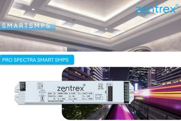 Zentrex Pro Spectra Smart SMPS device with urban city backdrop.