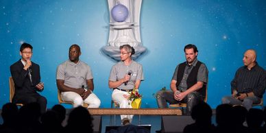 Bobbie Rae Jones amongst a panel of five speakers