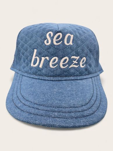 Sea Breeze quilted denim cap