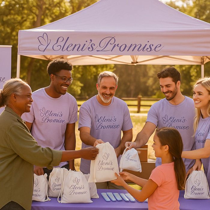 Small business owners helping promote Eleni's promise one smile at a time