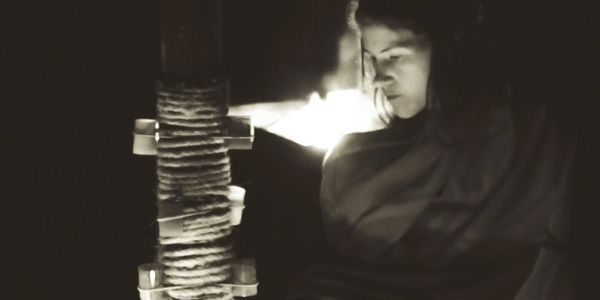 The Lighthouse Huachuma Retreat private ceremony by the fire