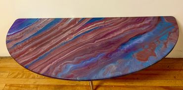 Half round coffee table