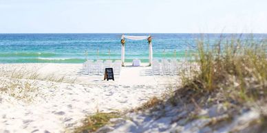 bamboo all inclusive beach wedding package with chairs