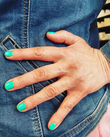Nails coloured by Asembo
