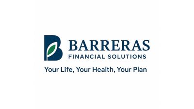 Barreras Financial Solutions logo with a green leaf design and tagline.