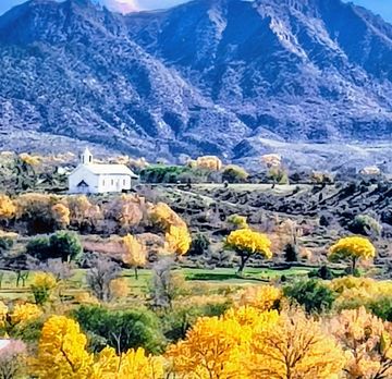 Old country church, high on a hill in Colorado