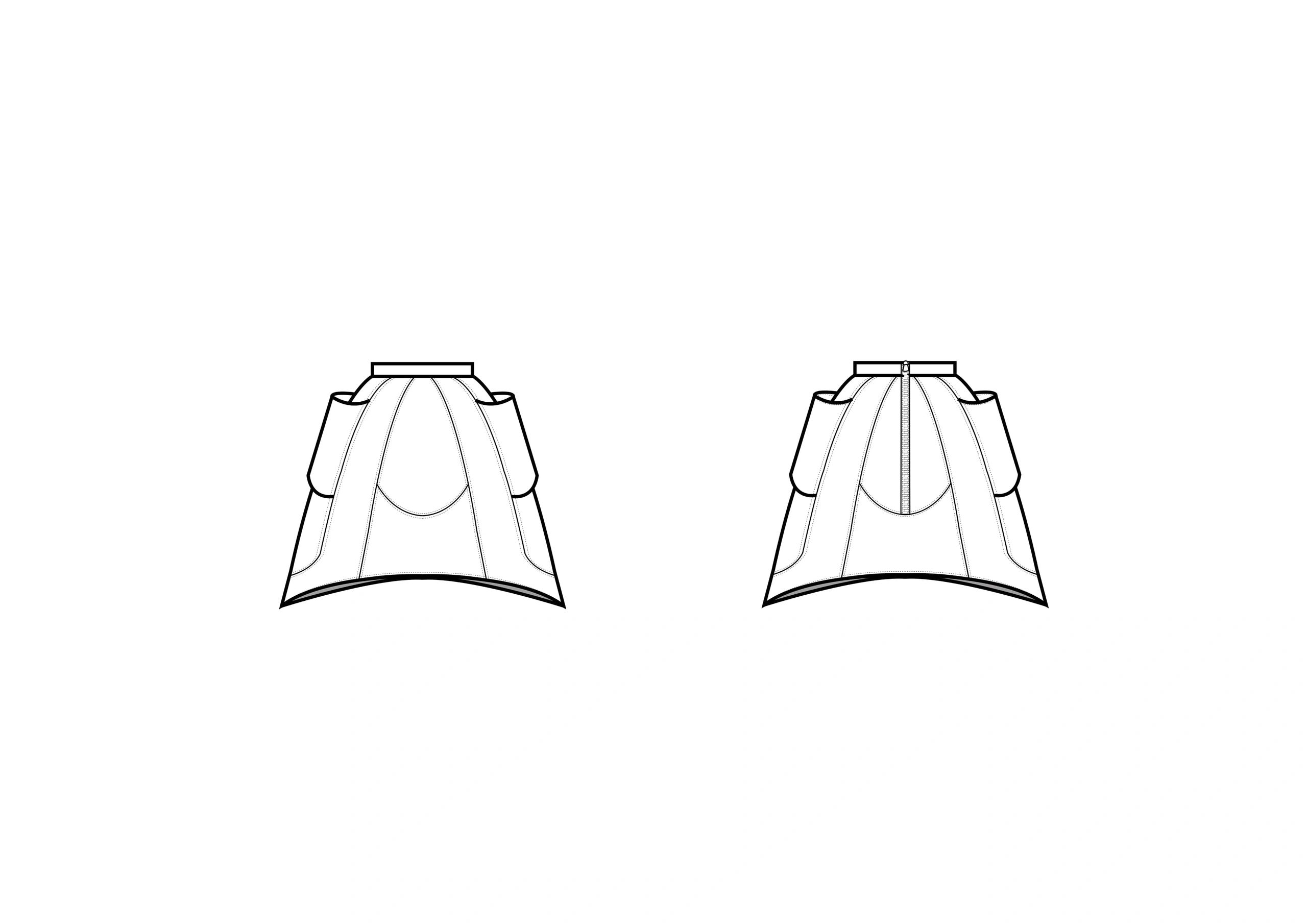 bottom design, jack the ripper, jackeline, a freak is chic, outcast, belt, pant, skirt,pockets, cuts