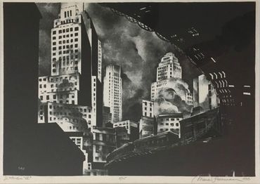Mark Freeman etching,