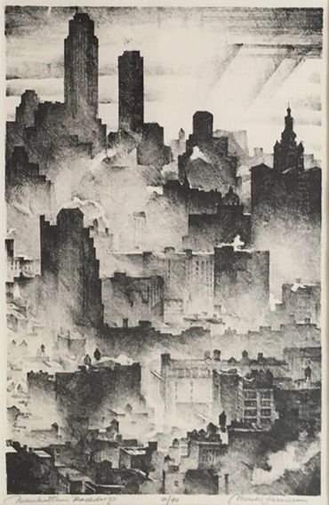 Mark Freeman etching,