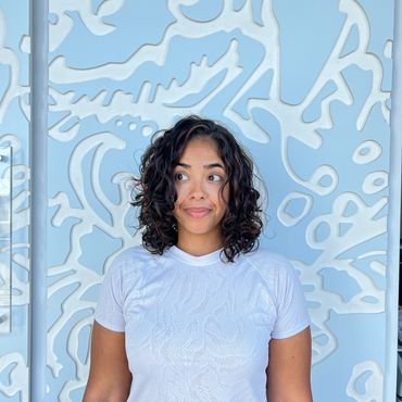 Soft highlight and Curly Cut.