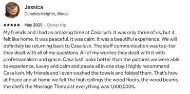 Outdoor patio at Casa Lush, ideal for relaxing after exploring San Pedro Belize.