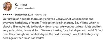 Private bathroom with modern finishes at Casa Lush in San Pedro Belize.