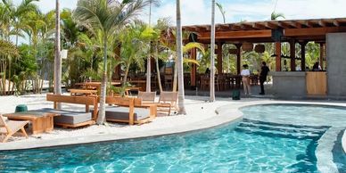 Walking paths and canals surrounding Casa Lush, a centrally located San Pedro Belize vacation rental