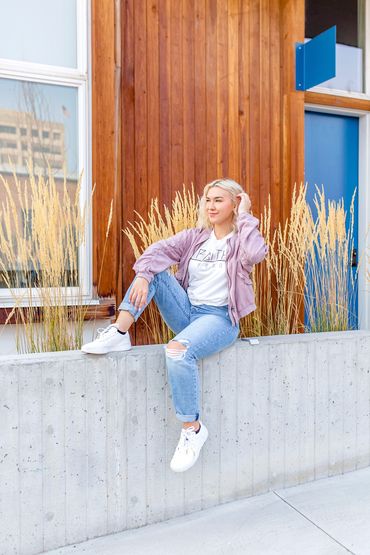 Fashion photoshoot, with a christian t-shirt brand