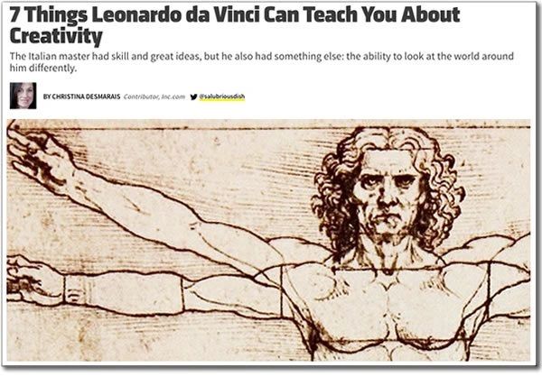 Michael J. Gelb INC MAGAZINE 7 Things Leonardo da Vinci Can Teach You About Creativity