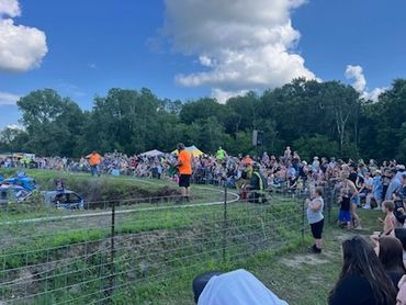 Cars colliding and metal flying – the Demo Derby is always a highlight of Bean and Bacon Days!