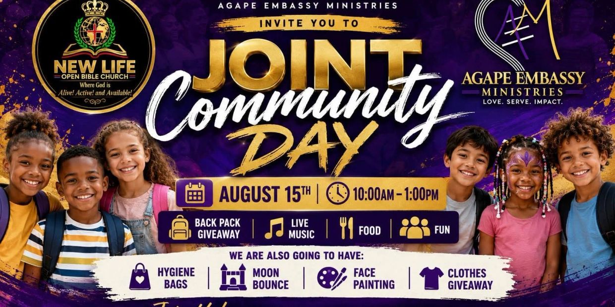 Joint Community Day event on August 15th with fun activities.