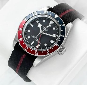 The Black Bay GMT Pepsi on nato. 79830RB.