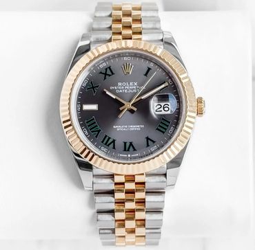 The instantly recognizable Datejust 41 Wimbledon. Two tone yellow gold fluted on jubilee. 126333.