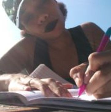 Author working on Novella
