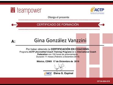 Certificacion en Coaching, ACTP, Team Power