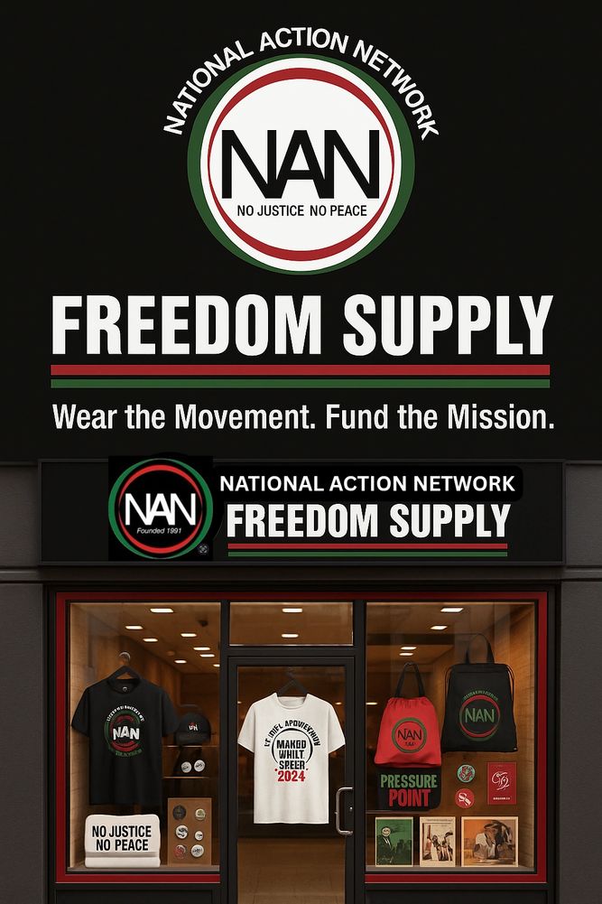 National Action Network Freedom Supply store with social justice merchandise.