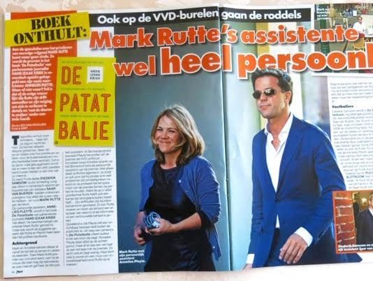 Mark Rutte and his assistant featured in a magazine article.