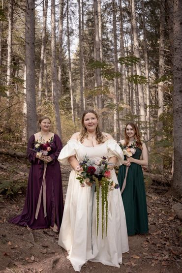 bridal bouquet and bridesmaids bouquets