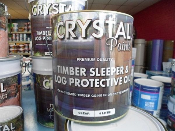 timber sleeper and log protective oil can 4 litres