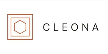 CLEONA logo with geometric design.