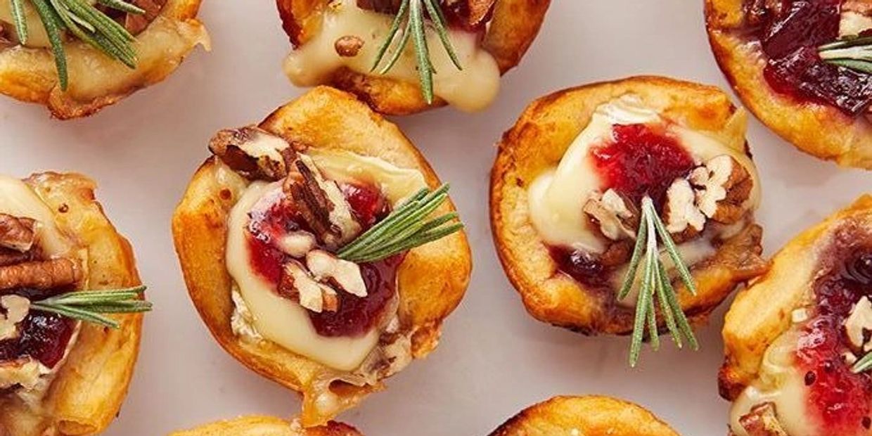 Chattanooga Holiday Caterer - Brie and Cranberry Bites - Catering Cart - Catering