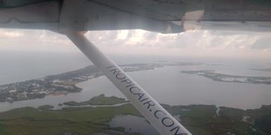 View of Placencia, Belize from Tropic Air