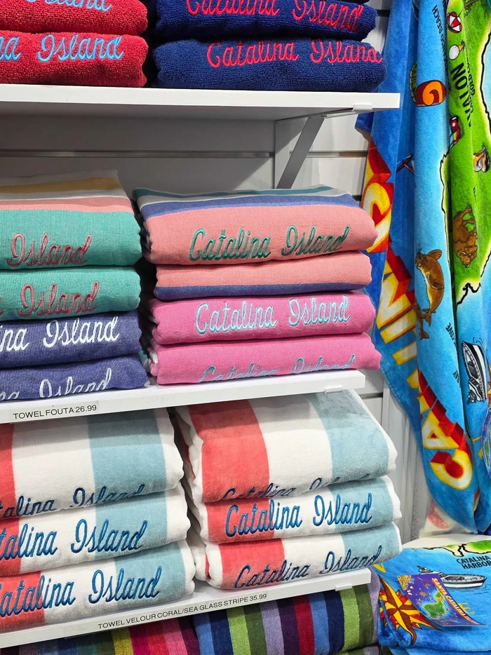 variety of catalina island towels