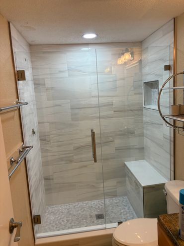Frameless door & panel shower glass in Trinity, Fl