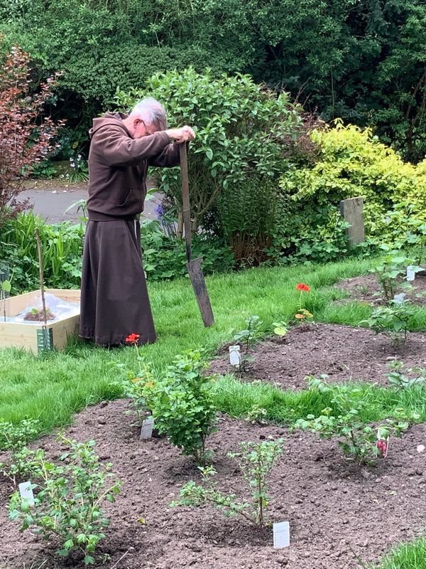 The brothers maintain the upkeep of the gardens at Alnmouth friary