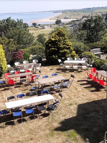 The view from Alnmouth friary gardens is spectacular