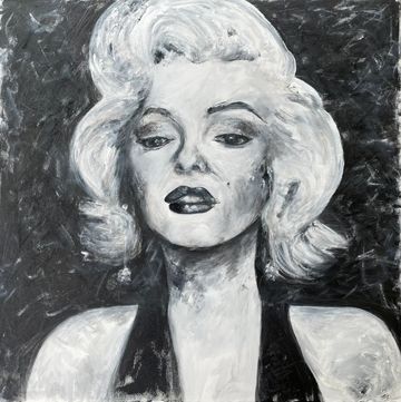 Acrylic, oil, and glitter  
36" X 36" 
$1200