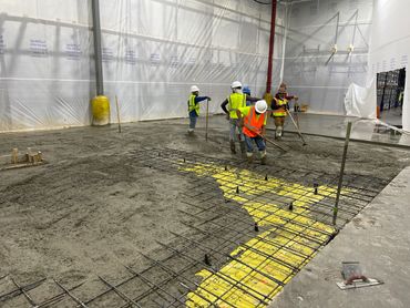 Concrete boards, inside manufacturing facilities