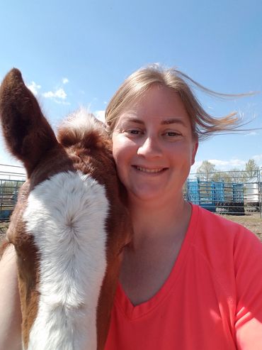 Heather with a foal.