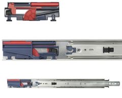 Knape and Vogt ball bearing soft close slides for sliding shelves