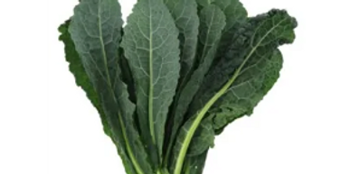 Kale has broad, curly leaves that are a deep green color.  If you are lucky enough to find kale in y