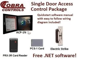 Cobra Controls Single Door Access Control kit including all the components to secure one door