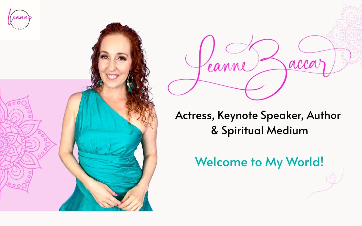 Portrait of Leanne Zaccar, actress and spiritual medium.