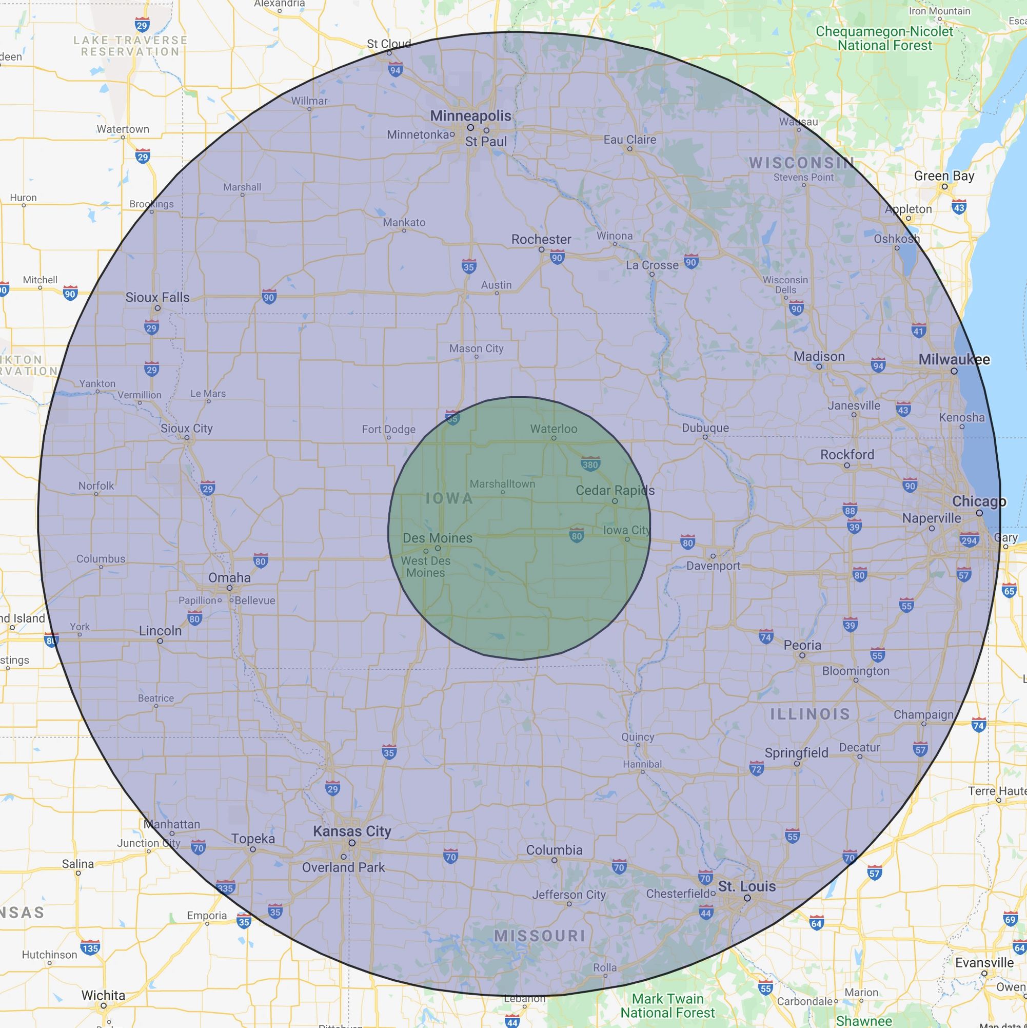 Aircut shoots drone images in Iowa, Minnesota, Illinois, Missouri, Kansas, Nebraska and South Dakota
