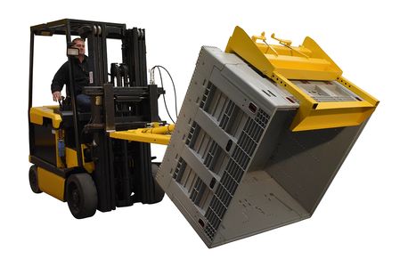 bin dumper, bin tilter, bulk container tilter, crate dumper, crate turner